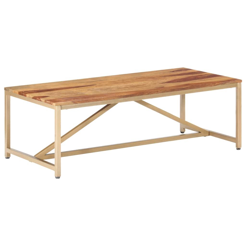 vidaXL Маса за кафе 120x60x40 см масивно дърво
