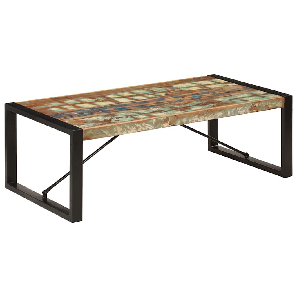 vidaXL Маса за кафе 120x60x40 см масивно регенерирано дърво