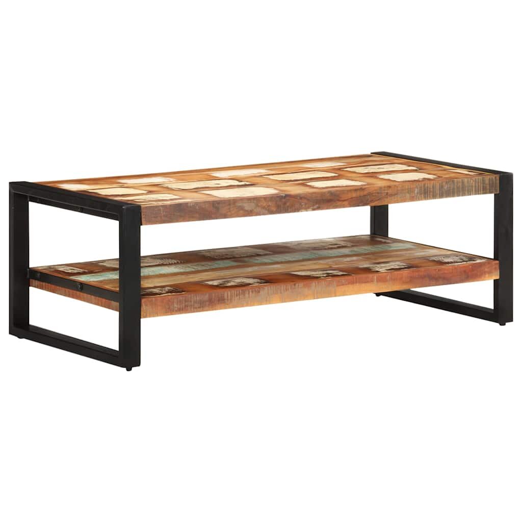 vidaXL Маса за кафе 120x60x40 см масивно регенерирано дърво