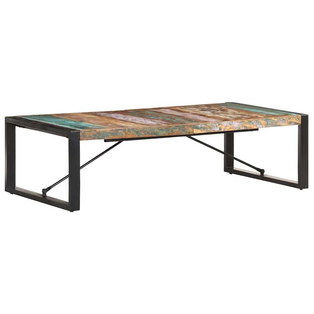 vidaXL Маса за кафе 140x70x40 см масивно регенерирано дърво