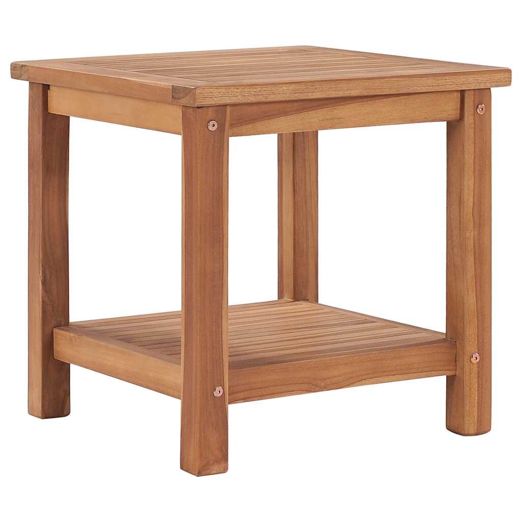 vidaXL Маса за кафе 45x45x45 см тиково дърво масив