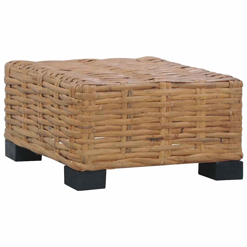 vidaXL Маса за кафе 47x47x28 см естествен ратан