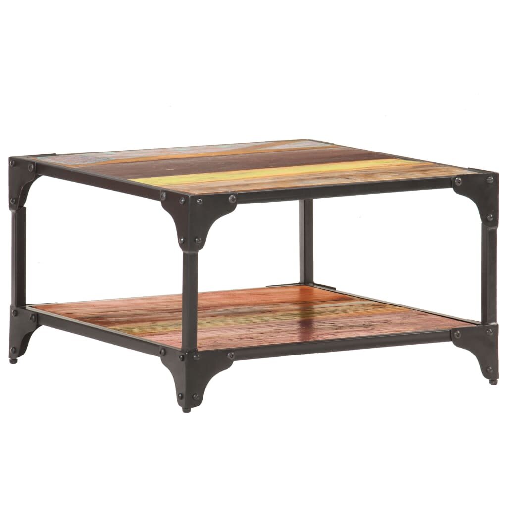vidaXL Маса за кафе 60x60x35 см регенерирано дърво масив