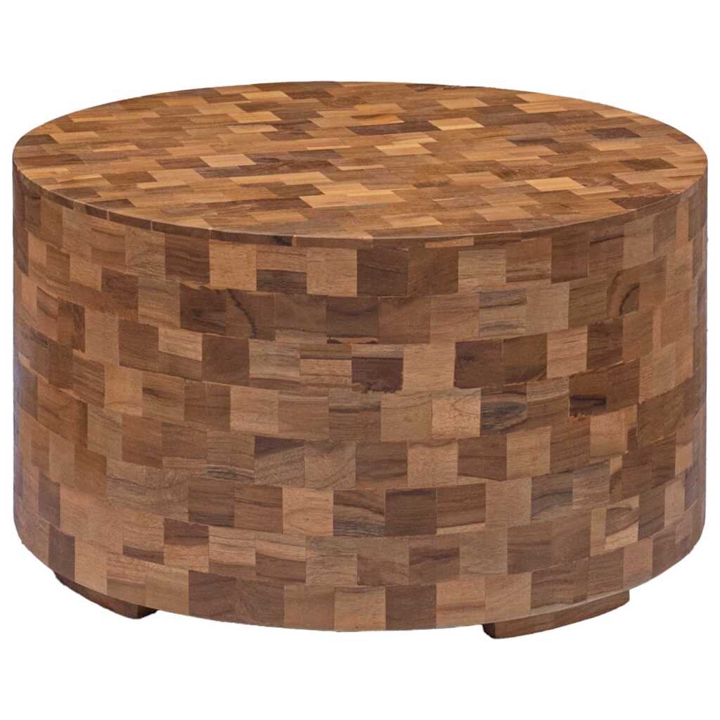 vidaXL Маса за кафе 60x60x35 см тиково дърво масив