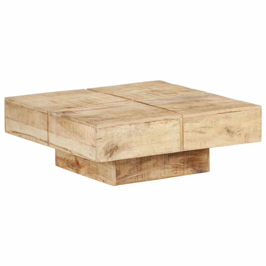 vidaXL Маса за кафе 80x80x28 cм мангово дърво масив