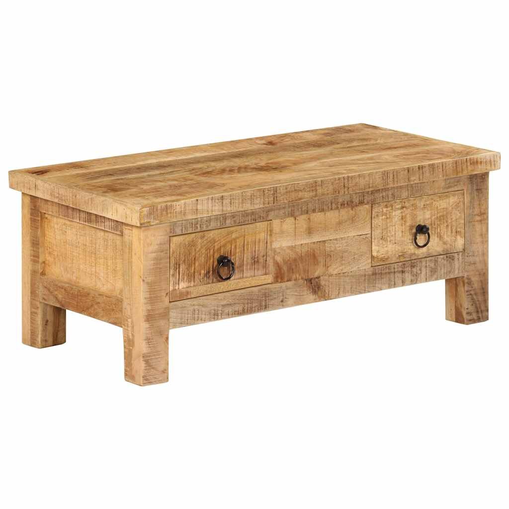 vidaXL Маса за кафе 90x45x35 см мангово дърво масив