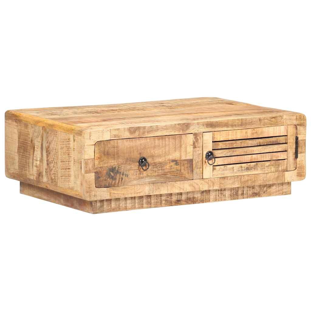 vidaXL Маса за кафе 90x60x29 см грубо мангово дърво