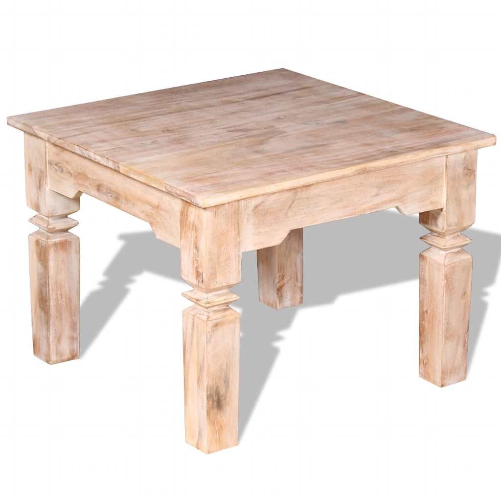 vidaXL Маса за кафе акациева дървесина 60x60x45 cм