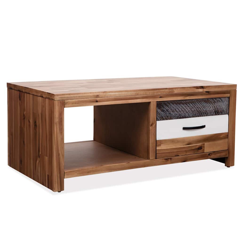 vidaXL Маса за кафе акациево дърво 90x50x375 cм