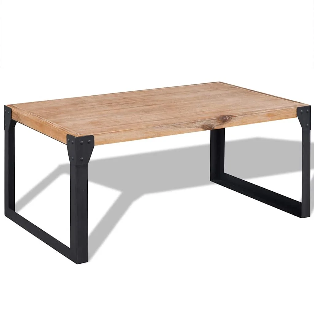 vidaXL Маса за кафе акациево дърво масив 100x60x45 cм