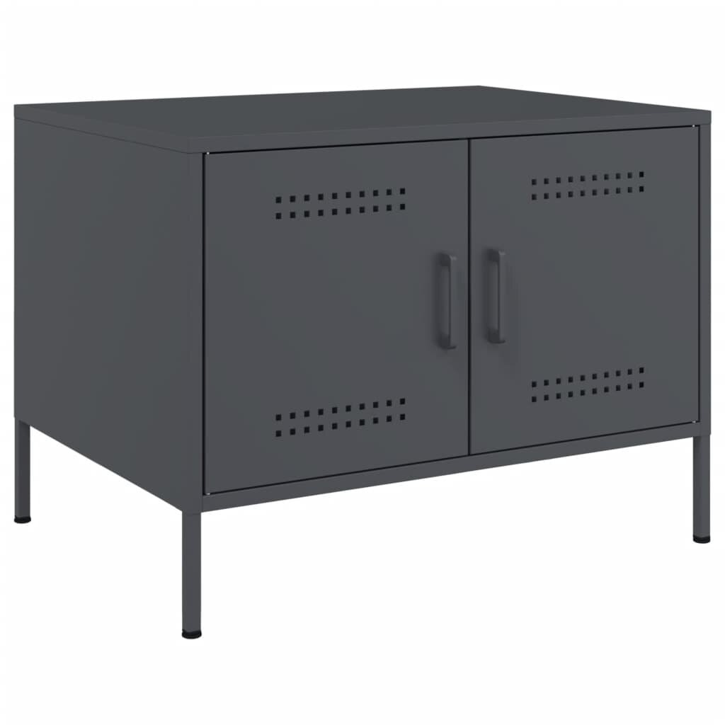 vidaXL Маса за кафе антрацит 68x50x505 см стомана
