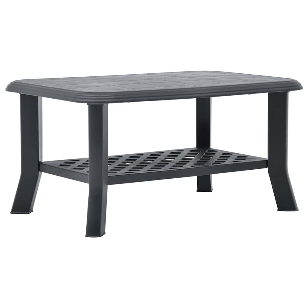 vidaXL Маса за кафе антрацит 90x60x46 см пластмаса