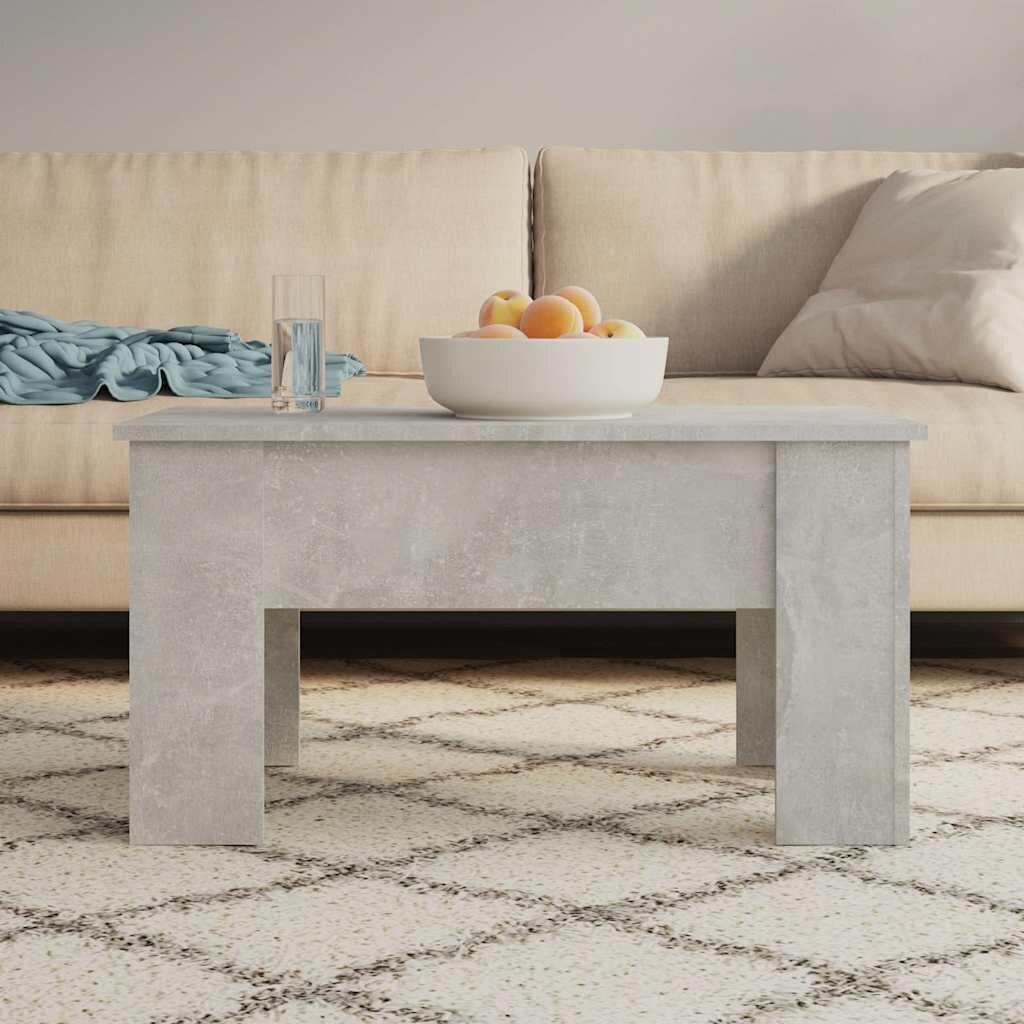 vidaXL Маса за кафе бетонно сива 79x49x41 см инженерно дърво