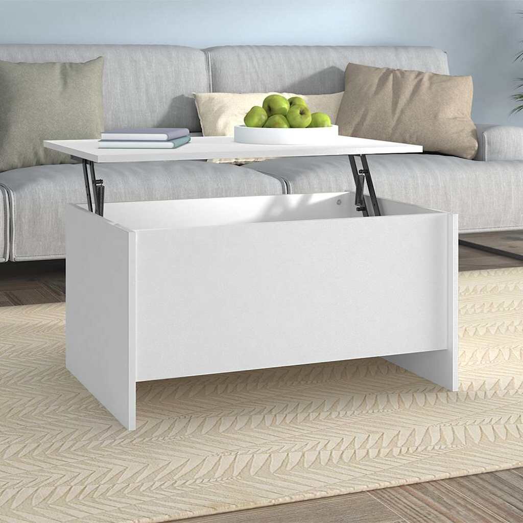vidaXL Маса за кафе бяла 80x555x415 см инженерно дърво