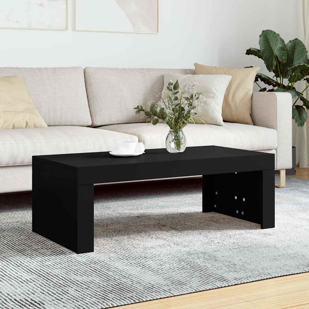 vidaXL Маса за кафе черна 102x50x36 см инженерно дърво