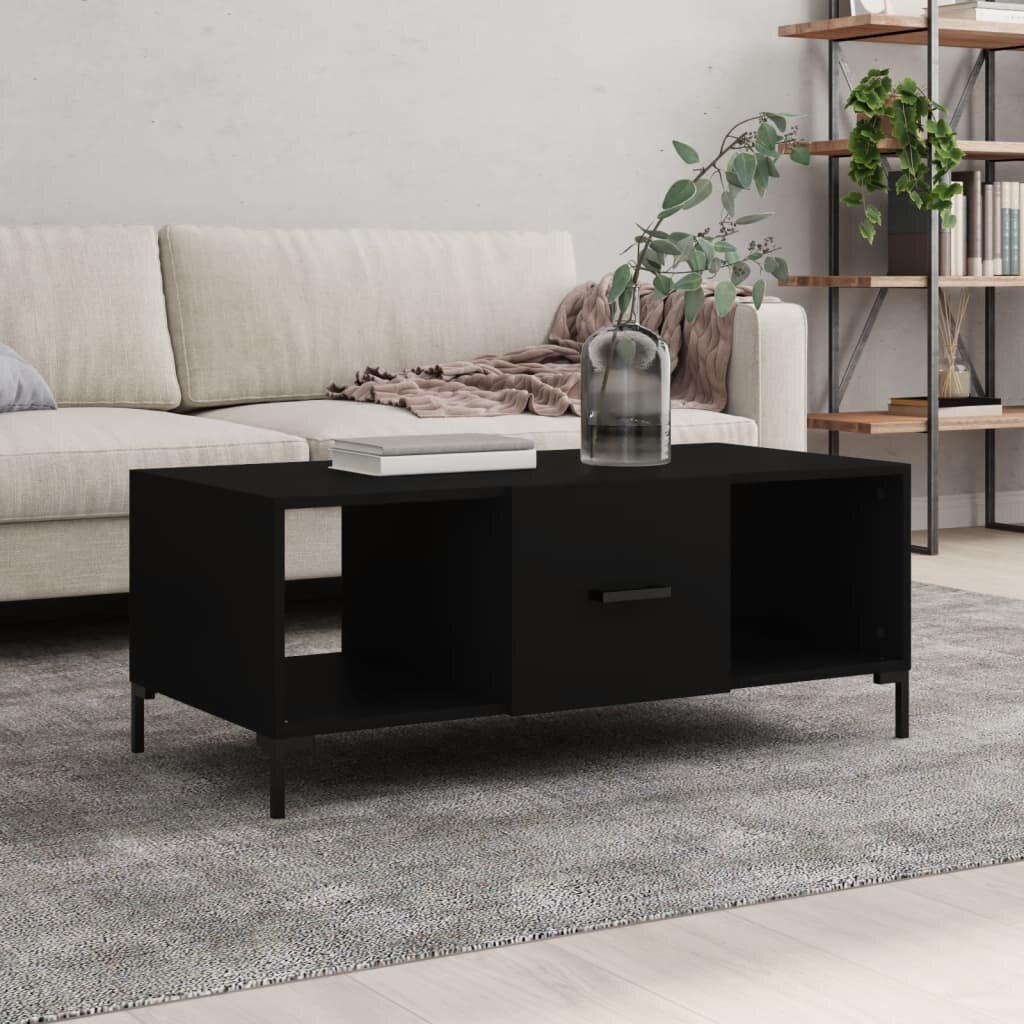 vidaXL Маса за кафе черна 102x50x40 см инженерно дърво