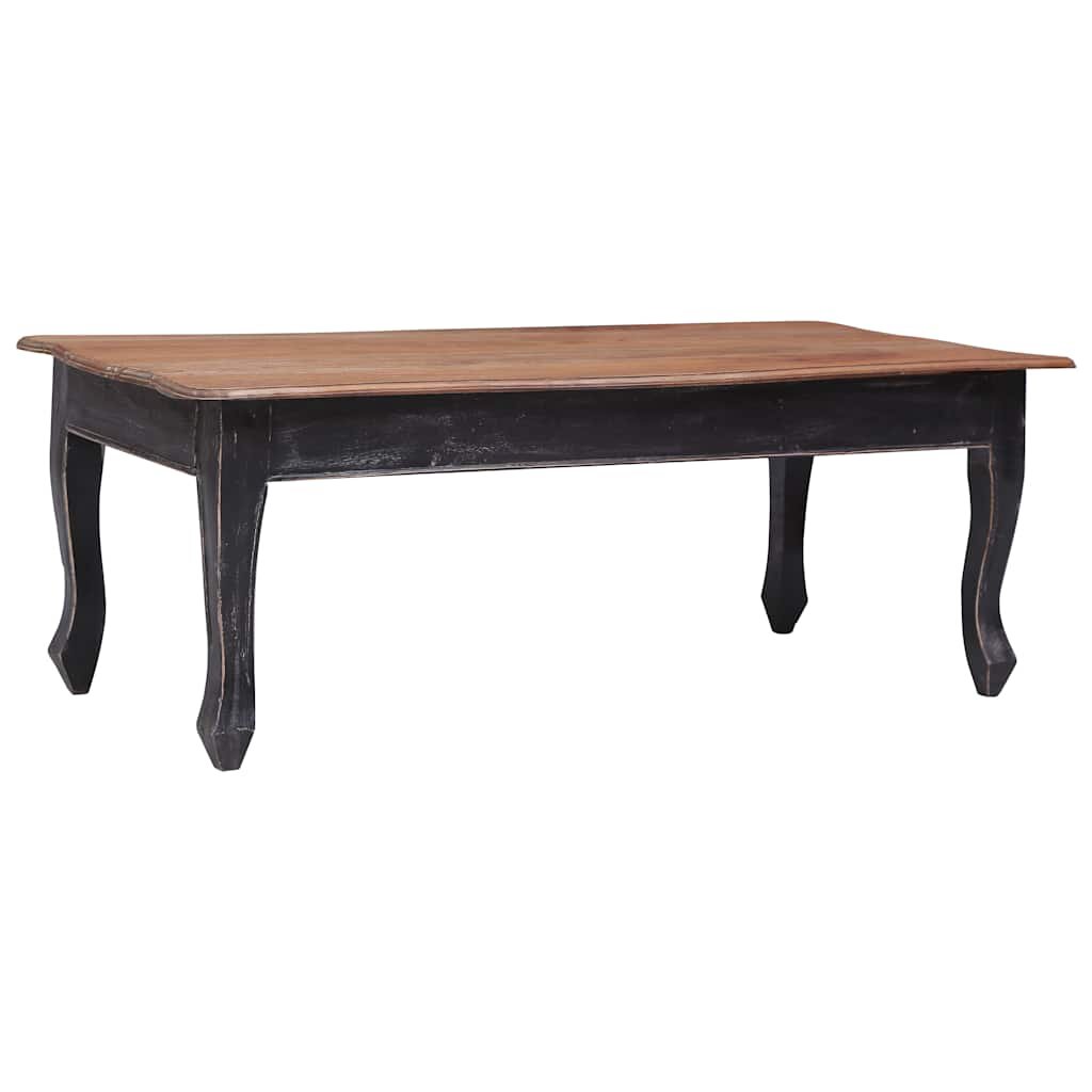vidaXL Маса за кафе черна 120x60x45 см махагоново дърво масив