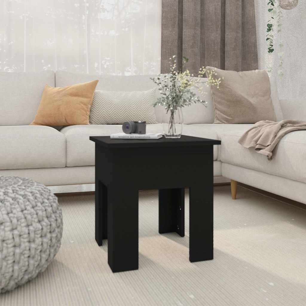 vidaXL Маса за кафе черна 40x40x42 см инженерно дърво