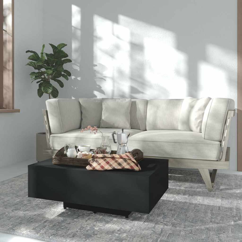 vidaXL Маса за кафе черна 85x55x31 см инженерно дърво