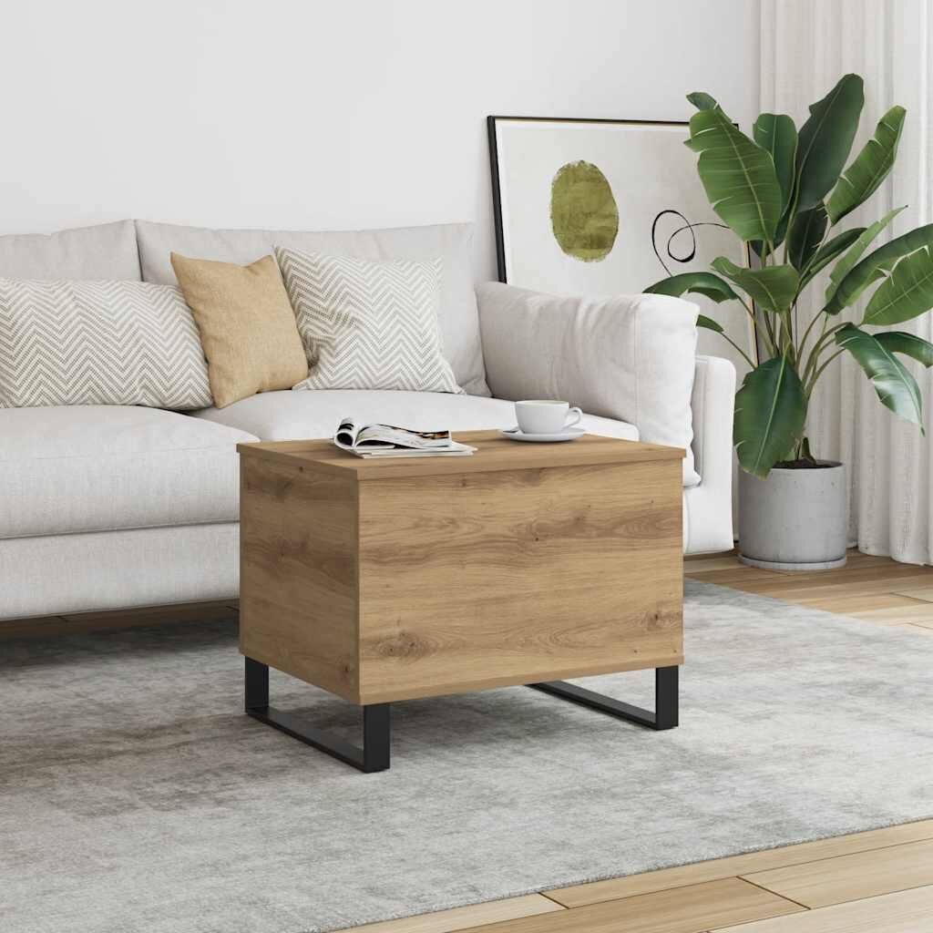 vidaXL Маса за кафе дъб артизан 60x445x45 см инженерно дърво