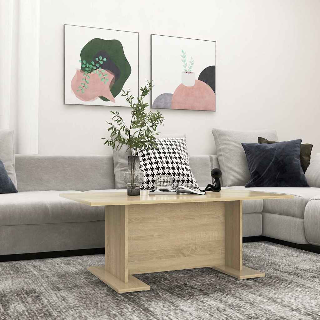 vidaXL Маса за кафе дъб сонома 1035x60x40 см инженерно дърво