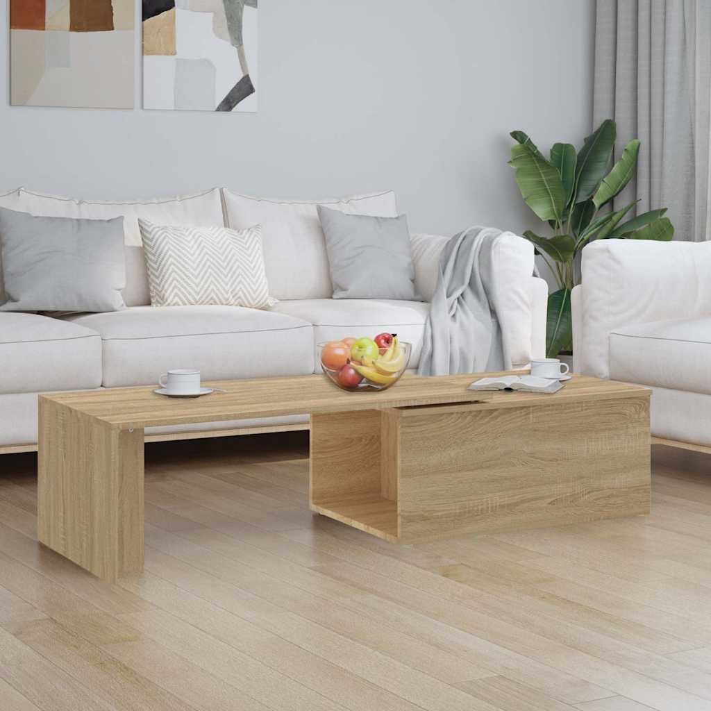 vidaXL Маса за кафе дъб сонома 150x50x35 см инженерно дърво