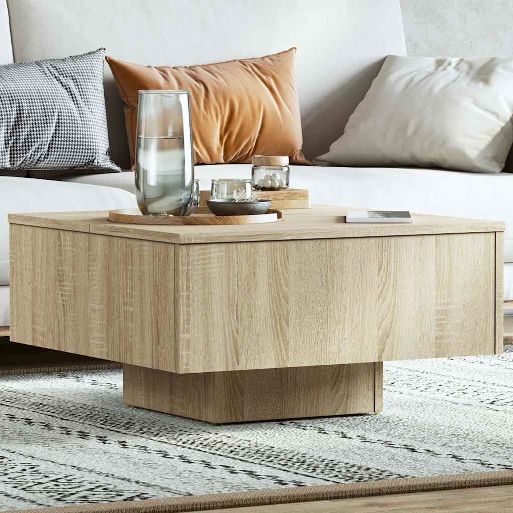 vidaXL Маса за кафе дъб сонома 60x60x315 см инженерно дърво