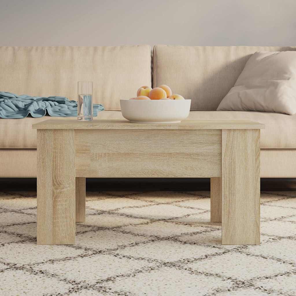 vidaXL Маса за кафе дъб сонома 79x49x41 см инженерно дърво