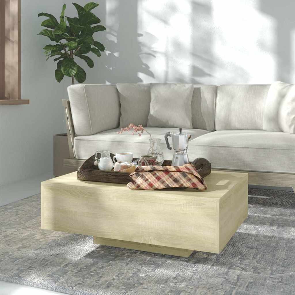 vidaXL Маса за кафе дъб сонома 85x55x31 см инженерно дърво