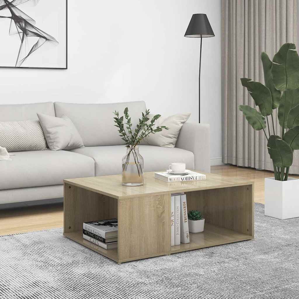 vidaXL Маса за кафе дъб сонома 90x67x33 см инженерно дърво