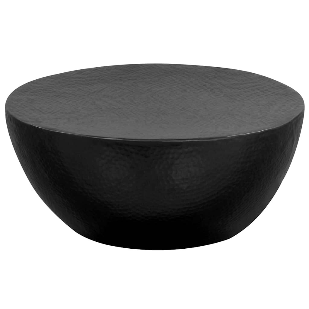 vidaXL Маса за кафе кован алуминий 70x30 см черна