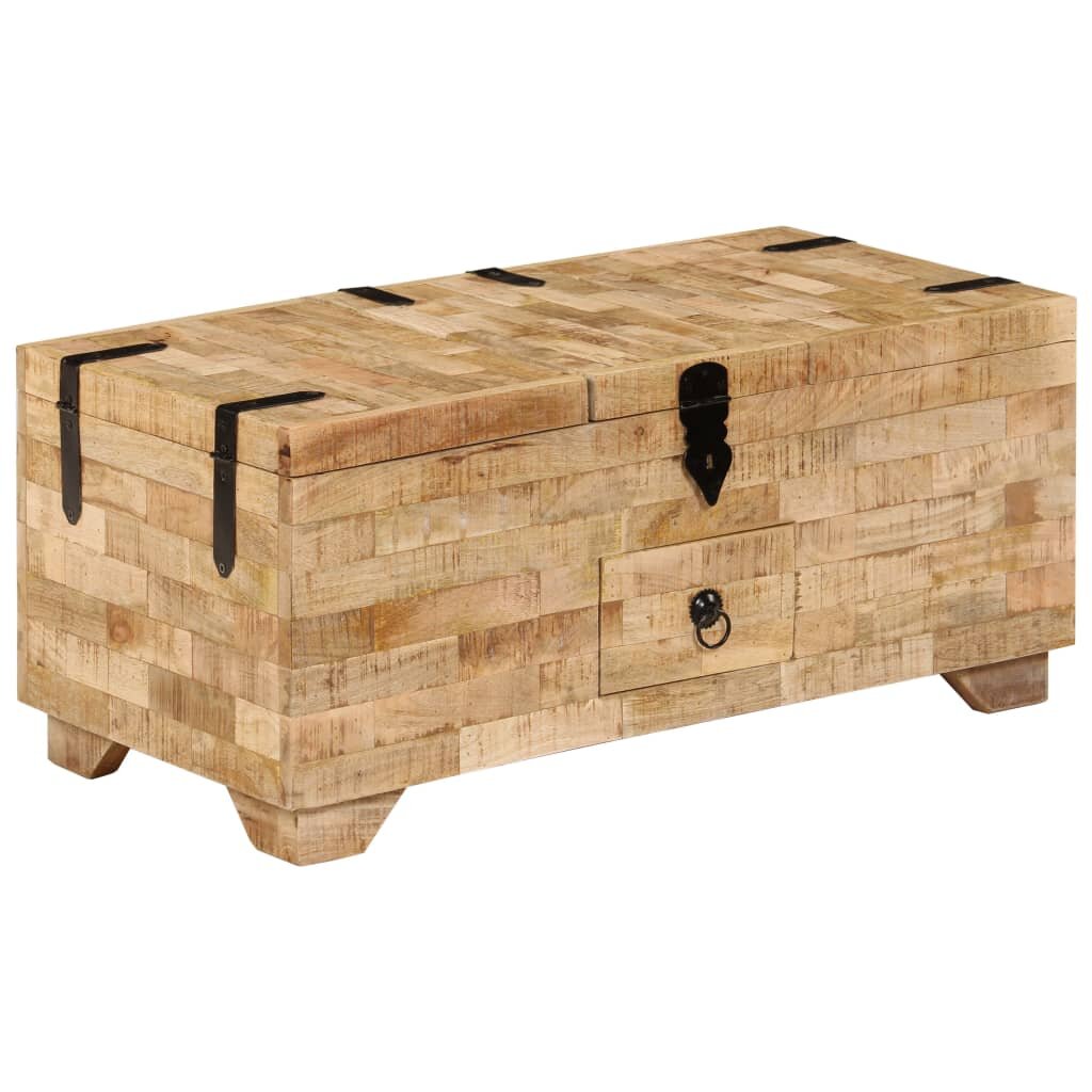 vidaXL Маса за кафе мангово дърво масив 80x40x35 cм