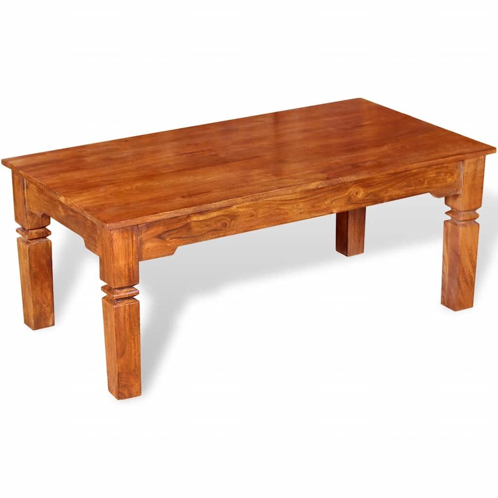 vidaXL Маса за кафе масивно дърво 110x60x45 см
