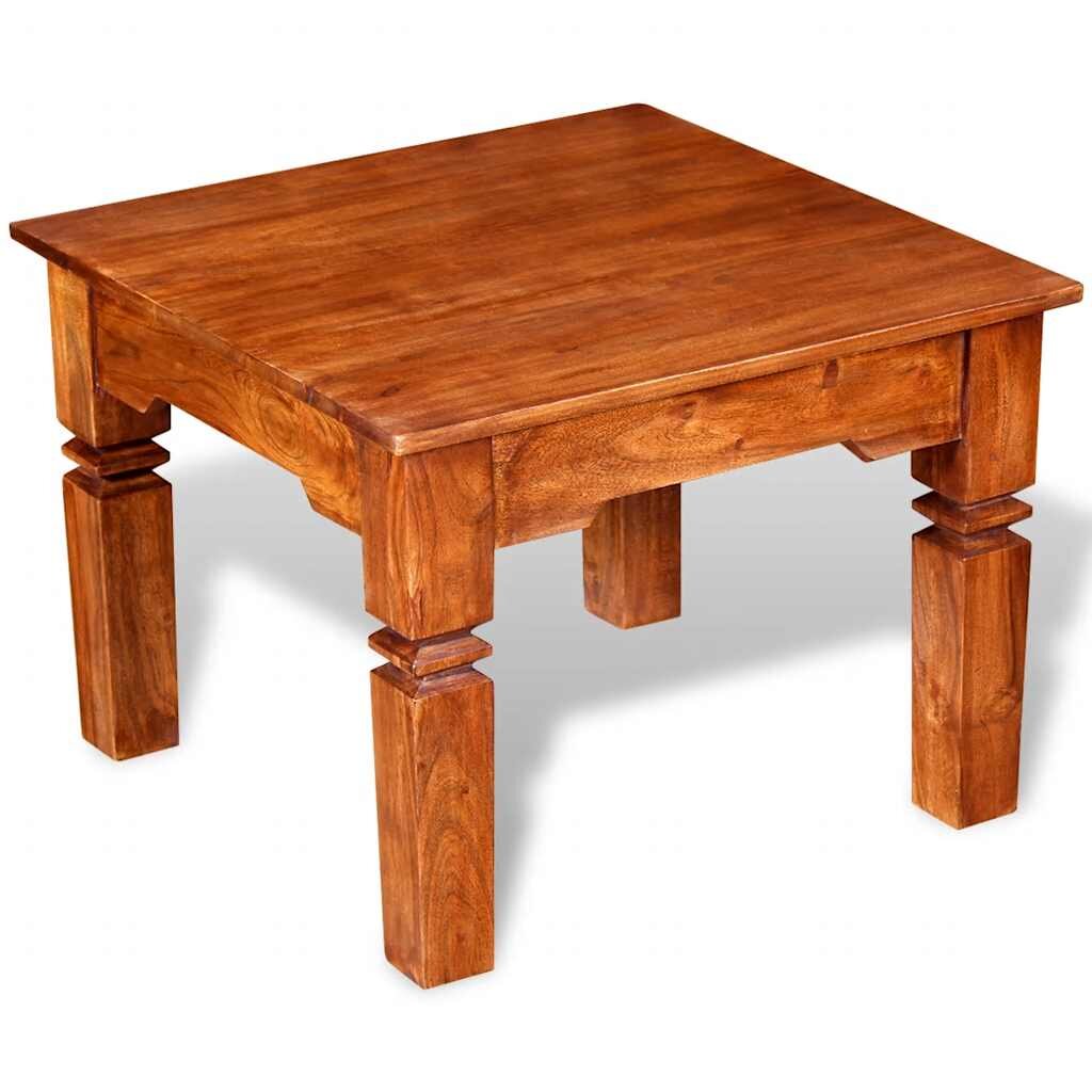 vidaXL Маса за кафе масивно дърво 60x60x45 см