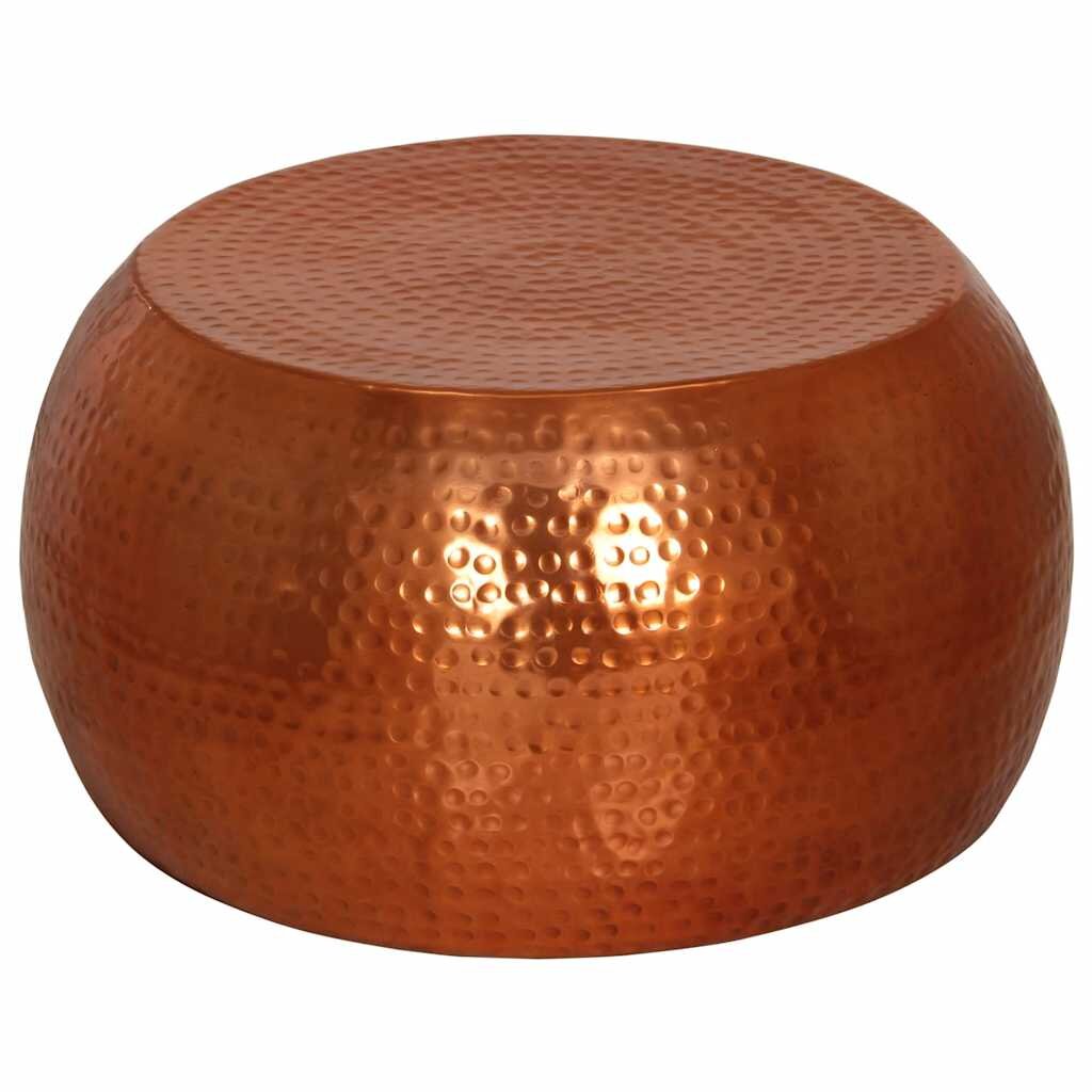 vidaXL Маса за кафе месинг Ø55x28 см алуминий