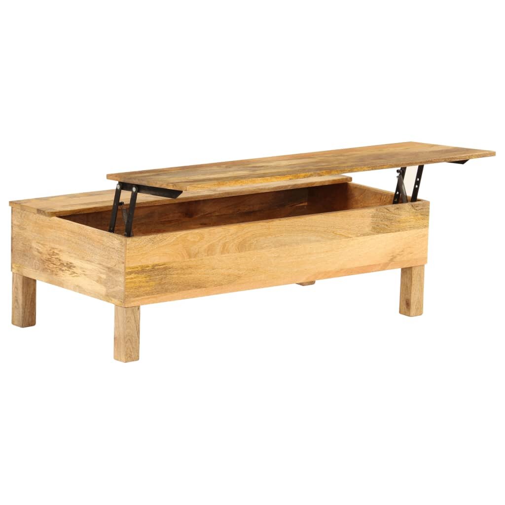 vidaXL Маса за кафе от мангово дърво масив 110x55x35 cм