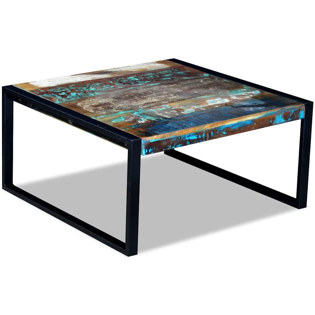 vidaXL Маса за кафе регенерирано дърво масив 80x80x40 cм