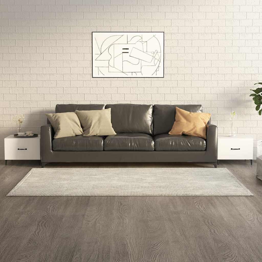 vidaXL Маса за кафе с метални крака 2 бр Бял 50x50x40 см