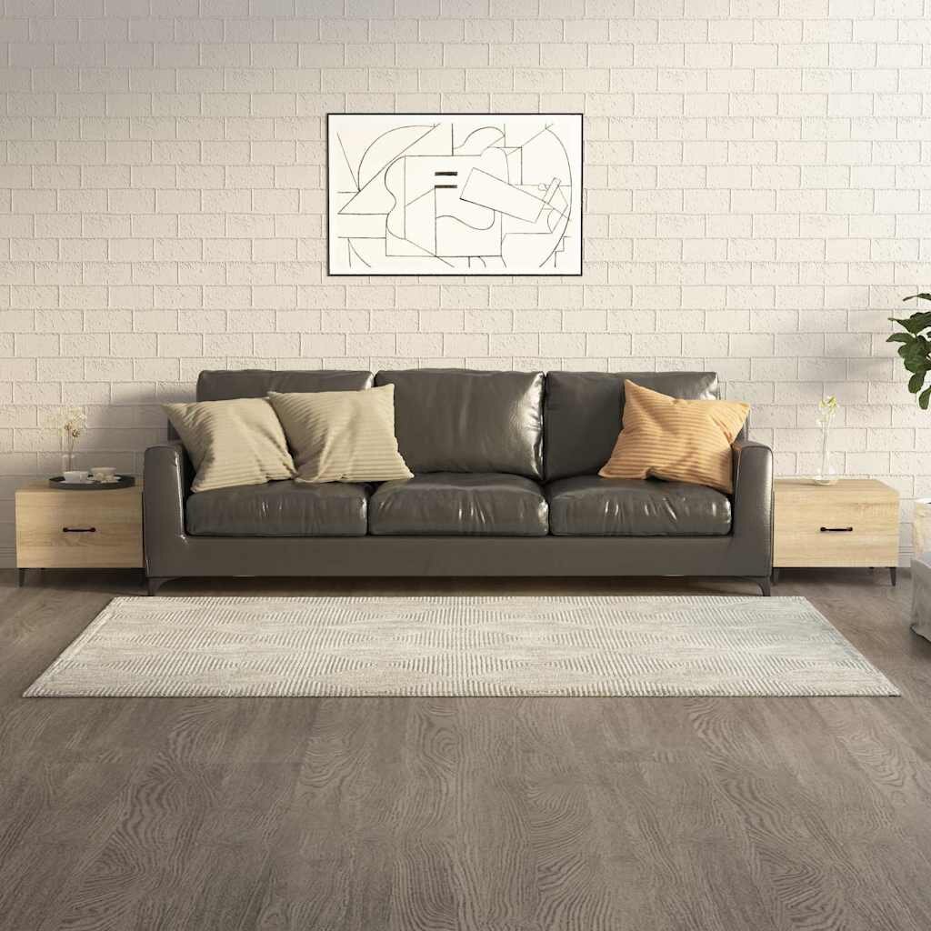 vidaXL Маса за кафе с метални крака 2 бр Дъб сонома 50x50x40 см