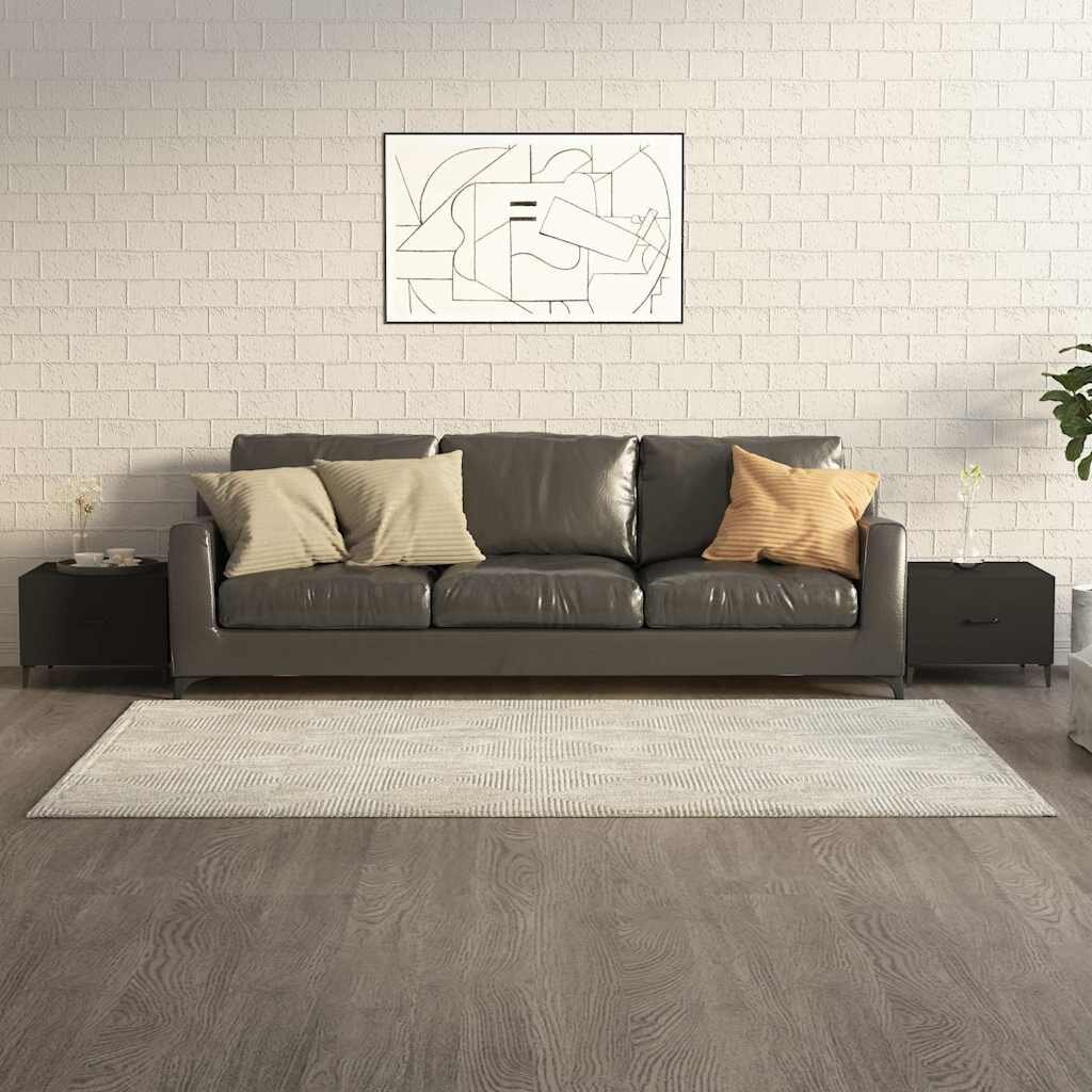 vidaXL Маса за кафе с метални крака 2 бр кафяв дъб 50x50x40 см