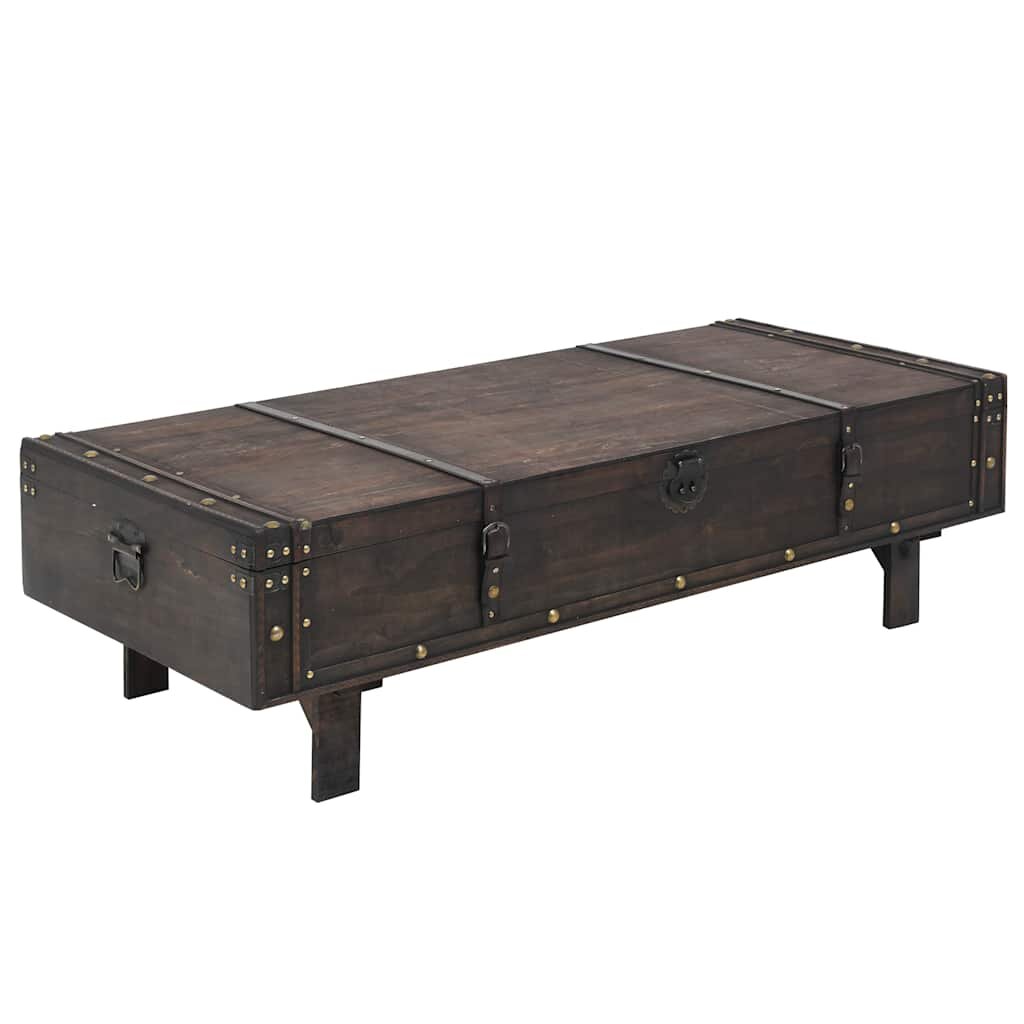 vidaXL Маса за кафе шперплат винтидж 120x55x35 cм
