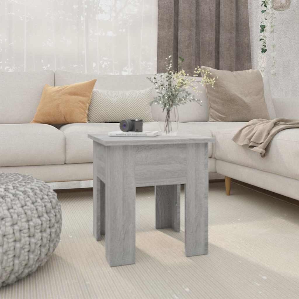 vidaXL Маса за кафе сив сонома 40x40x42 см инженерно дърво