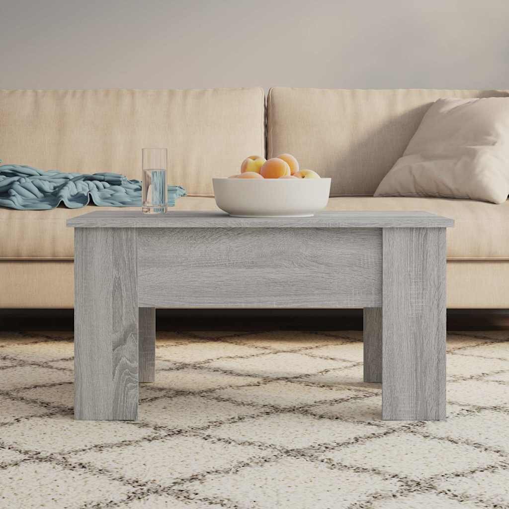 vidaXL Маса за кафе сив сонома 79x49x41 см инженерно дърво