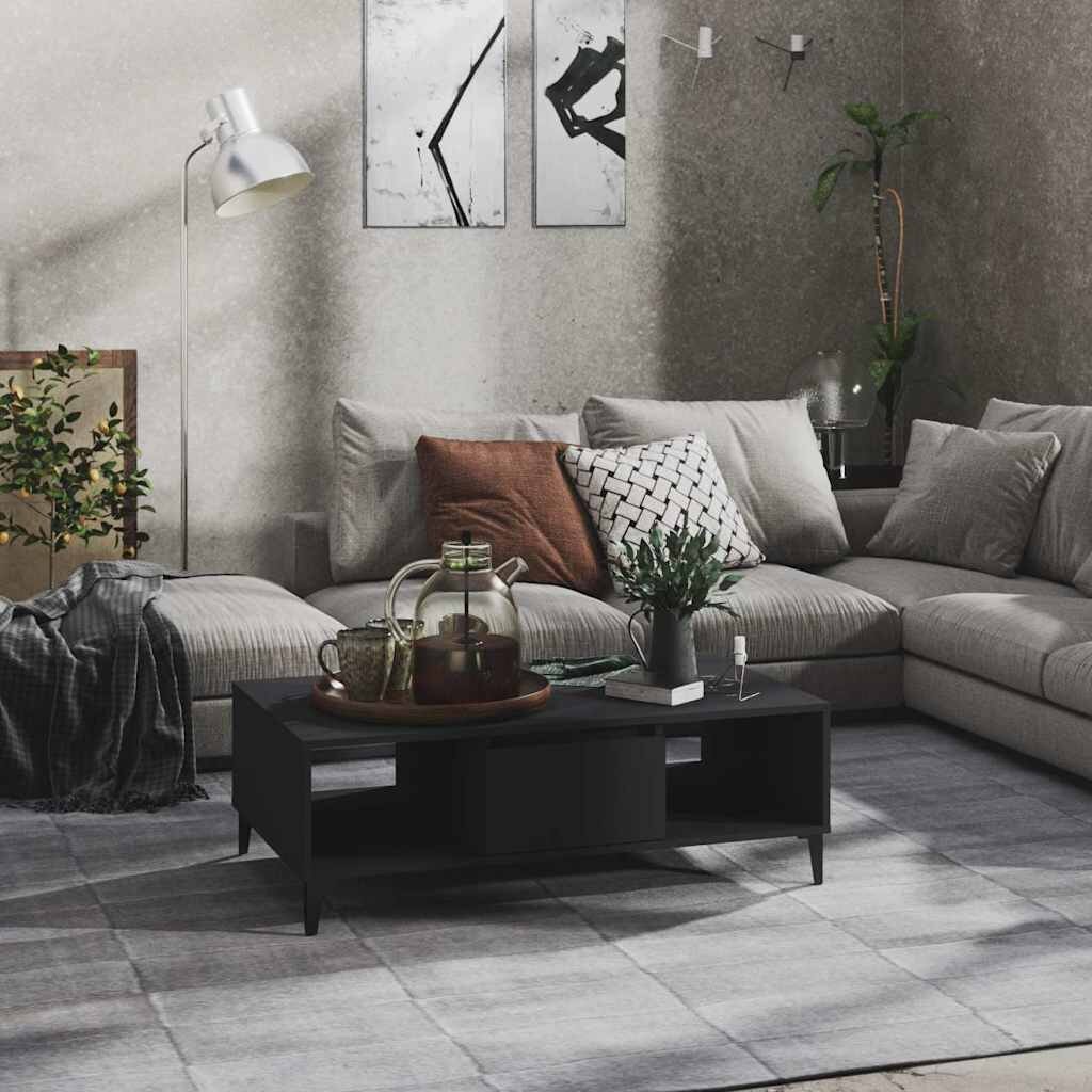 vidaXL Маса за кафе сива 1035x60x35 см инженерно дърво