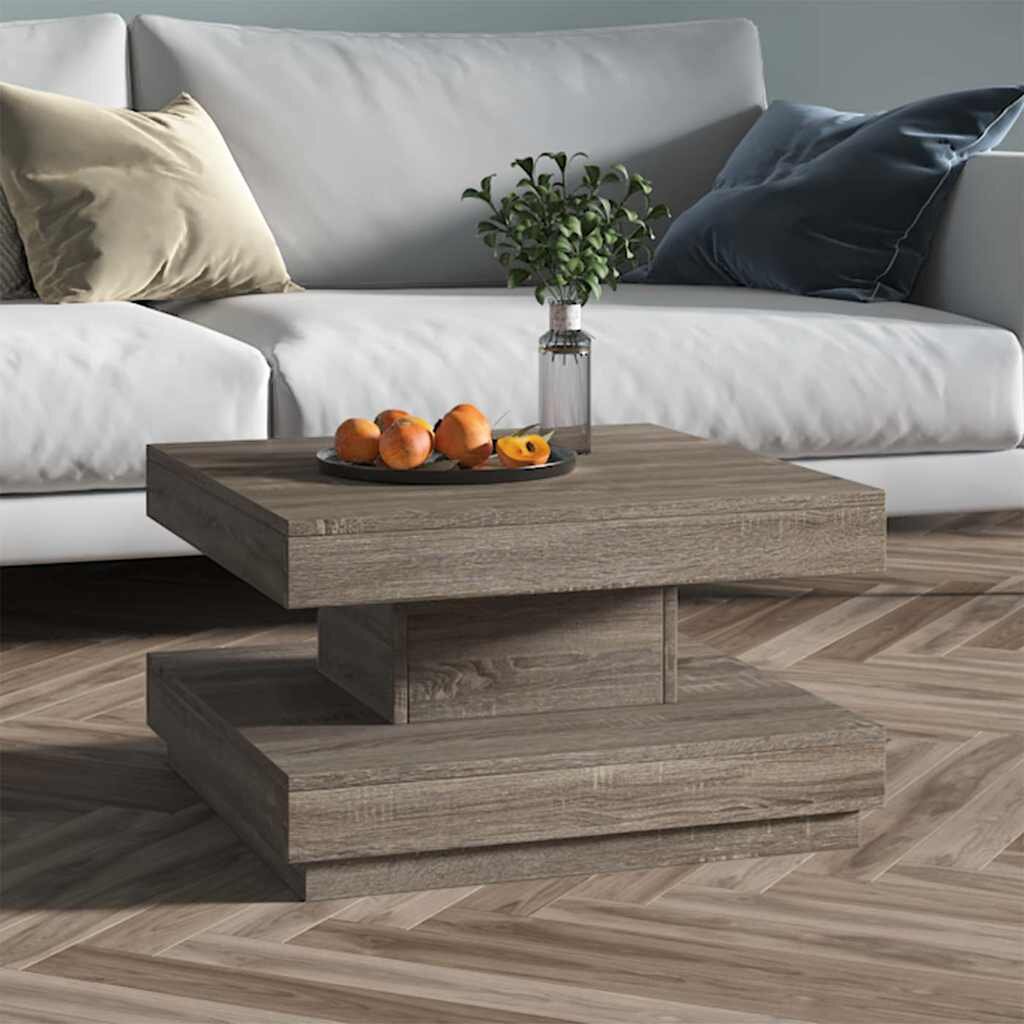 vidaXL Маса за кафе сива 60x60x35 cм МДФ