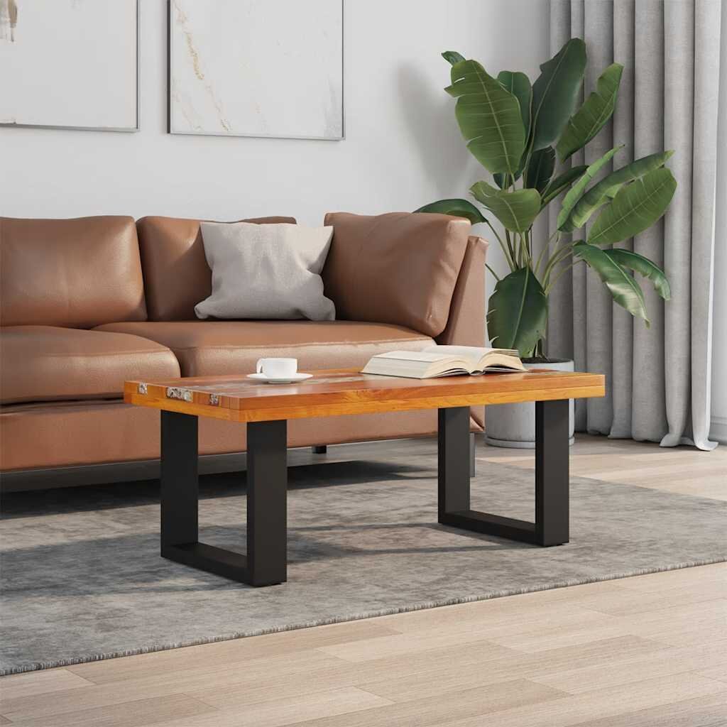 vidaXL Маса за кафе тиково дърво смола 100x50 cм