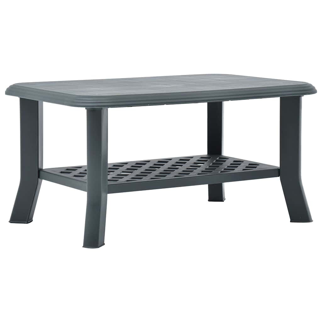 vidaXL Маса за кафе зелена 90x60x46 см пластмаса