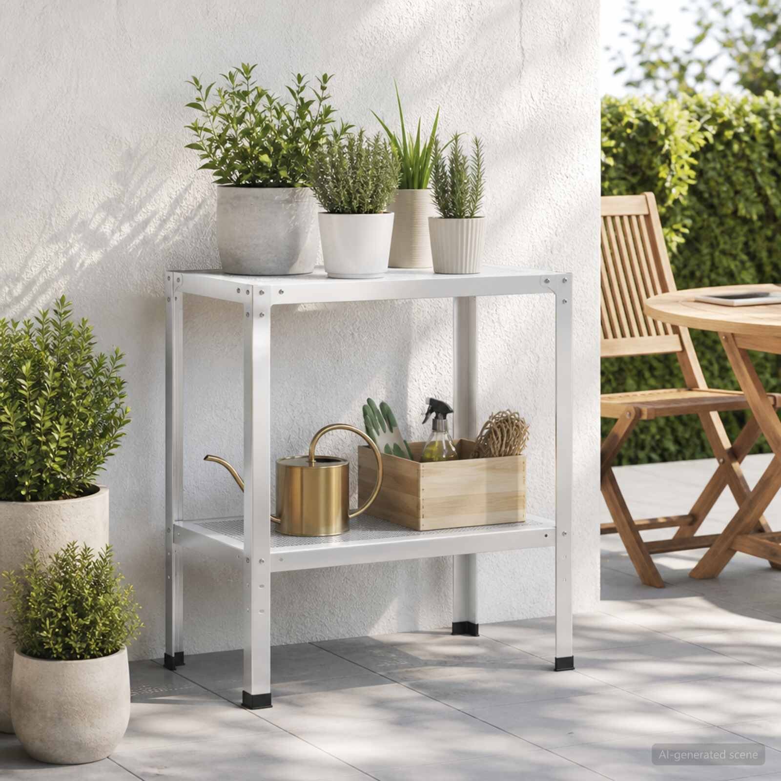 vidaXL Маса за засаждане 60 x 40 x 80 см Прахово боядисана стомана