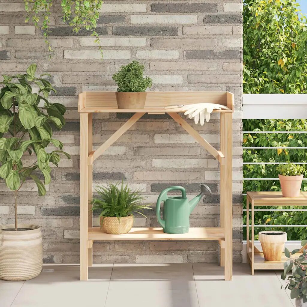 vidaXL Маса за засаждане Естествен 75 x 40 x 90 см