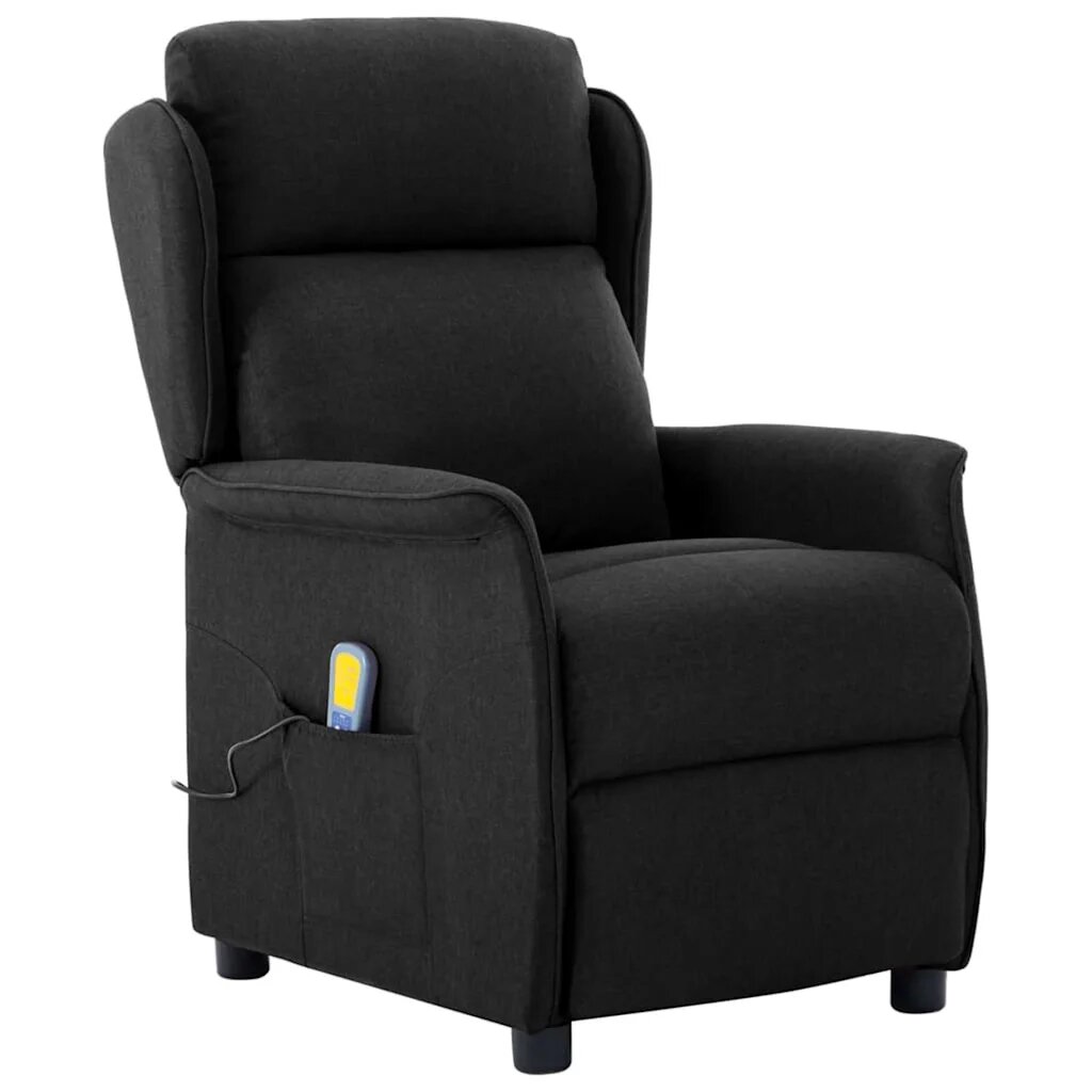 vidaXL Масажен стол Черно 93.5 x 67.5 x 101.5 см текстил